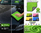 Microfiber Car Cleaning Cloth – 40x40 cm | Wet & Dry Multi-Purpose Microfiber Cloth for Car, Home & Surface Cleaning