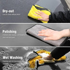 Microfiber Car Cleaning Cloth – 40x40 cm | Wet & Dry Multi-Purpose Microfiber Cloth for Car, Home & Surface Cleaning