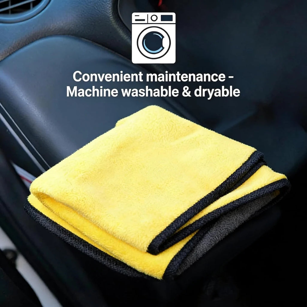 Microfiber Car Cleaning Cloth – 40x40 cm | Wet & Dry Multi-Purpose Microfiber Cloth for Car, Home & Surface Cleaning