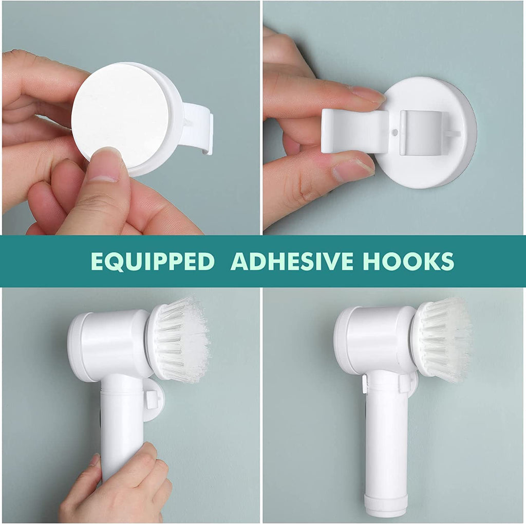 5 in 1 Magic Brush Electric Magic Brush Multifunctional Magic Brush with 5 Brush Heads Charging Cord for Home, Kitchen Tiles, Carpet Sink wash Basin Bath Shower