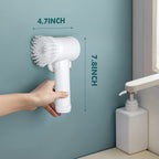 5 in 1 Magic Brush Electric Magic Brush Multifunctional Magic Brush with 5 Brush Heads Charging Cord for Home, Kitchen Tiles, Carpet Sink wash Basin Bath Shower