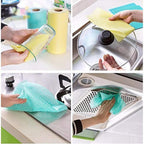MasteelfCA Roll of 50pcs Disposable Nonstick Wiping Rags House Cleaning Cloth Kitchen Dish Dishcloth (Random Color)