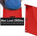 Sturdy & Lite Weight for Train Subway Camping Portable Folding Plastic Paper Stool for Hiking Fishing Opens Easily, Easy to Carry (Pack of 1, Red)