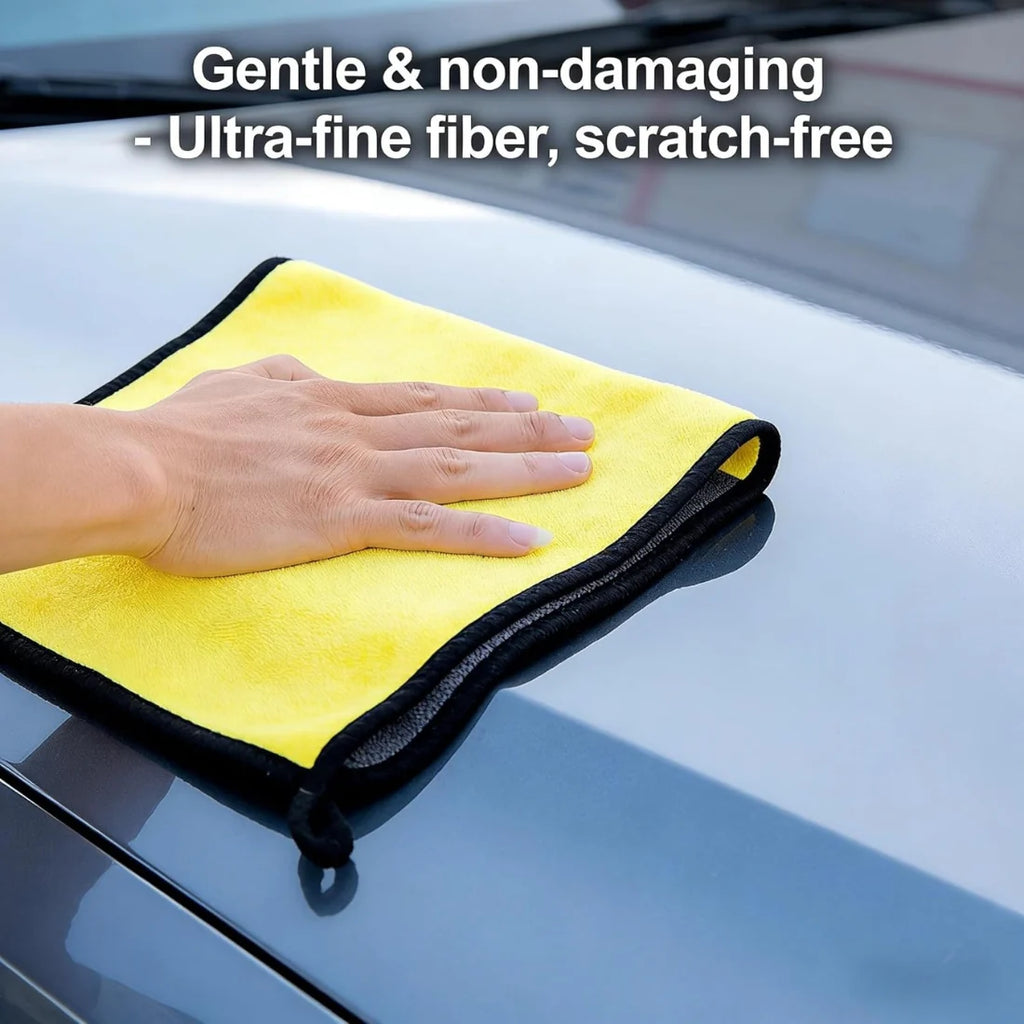 Microfiber Car Cleaning Cloth – 40x40 cm | Wet & Dry Multi-Purpose Microfiber Cloth for Car, Home & Surface Cleaning
