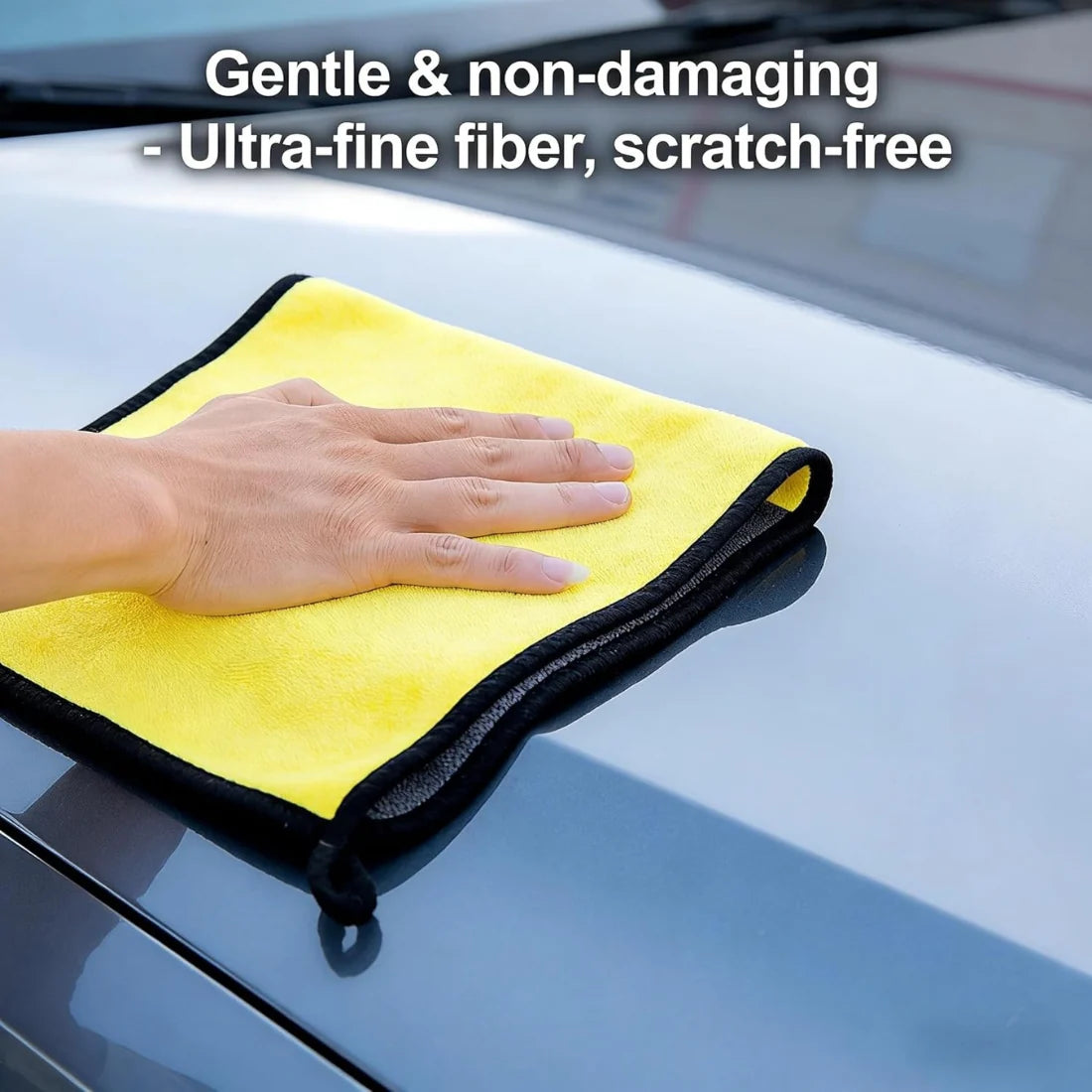 Microfiber Car Cleaning Cloth – 40x40 cm | Wet & Dry Multi-Purpose Microfiber Cloth for Car, Home & Surface Cleaning