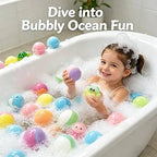 Bath Bombs Gift Set for Kids – 12 Colorful Ocean-Themed Fizzing Bath Bombs with Surprise Toy Inside | Moisturizing Foam for Soft Skin & Fun Bath Time Treats