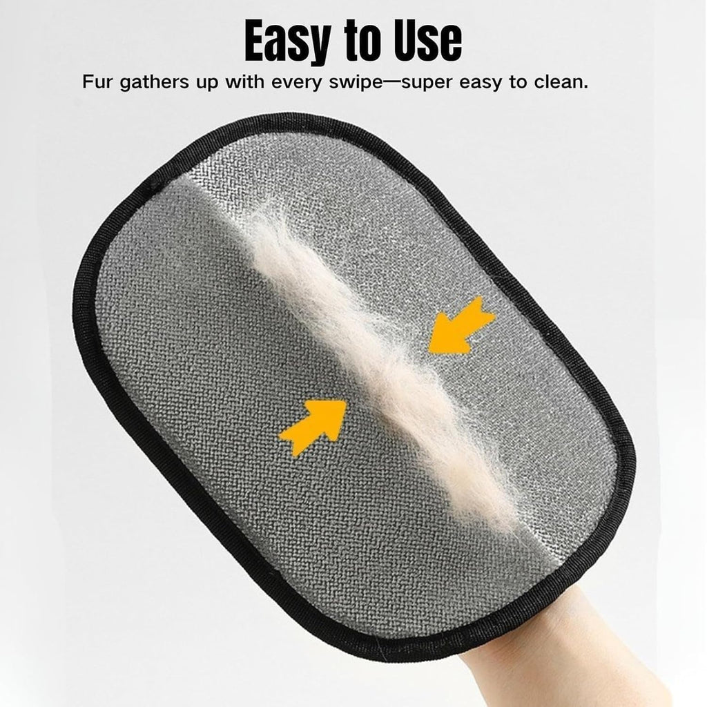 Pet Hair Removal Glove for Cats & Dogs, Five-Finger Electrostatic Pet Hair Gloves, Reusable Pet Hair Remover Tool for Clothing, Couch, Carpet, Car Seat (Pack of 1)