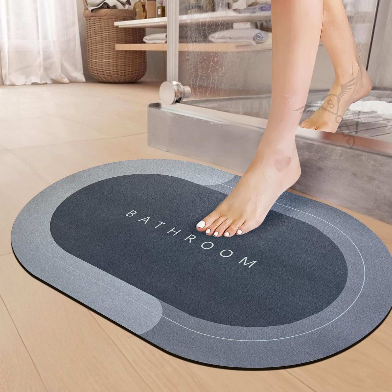 Super Absorbent Floor Mat Soft Carpet Non-Slip Bathing Room Rug Door Mat 40x60cm