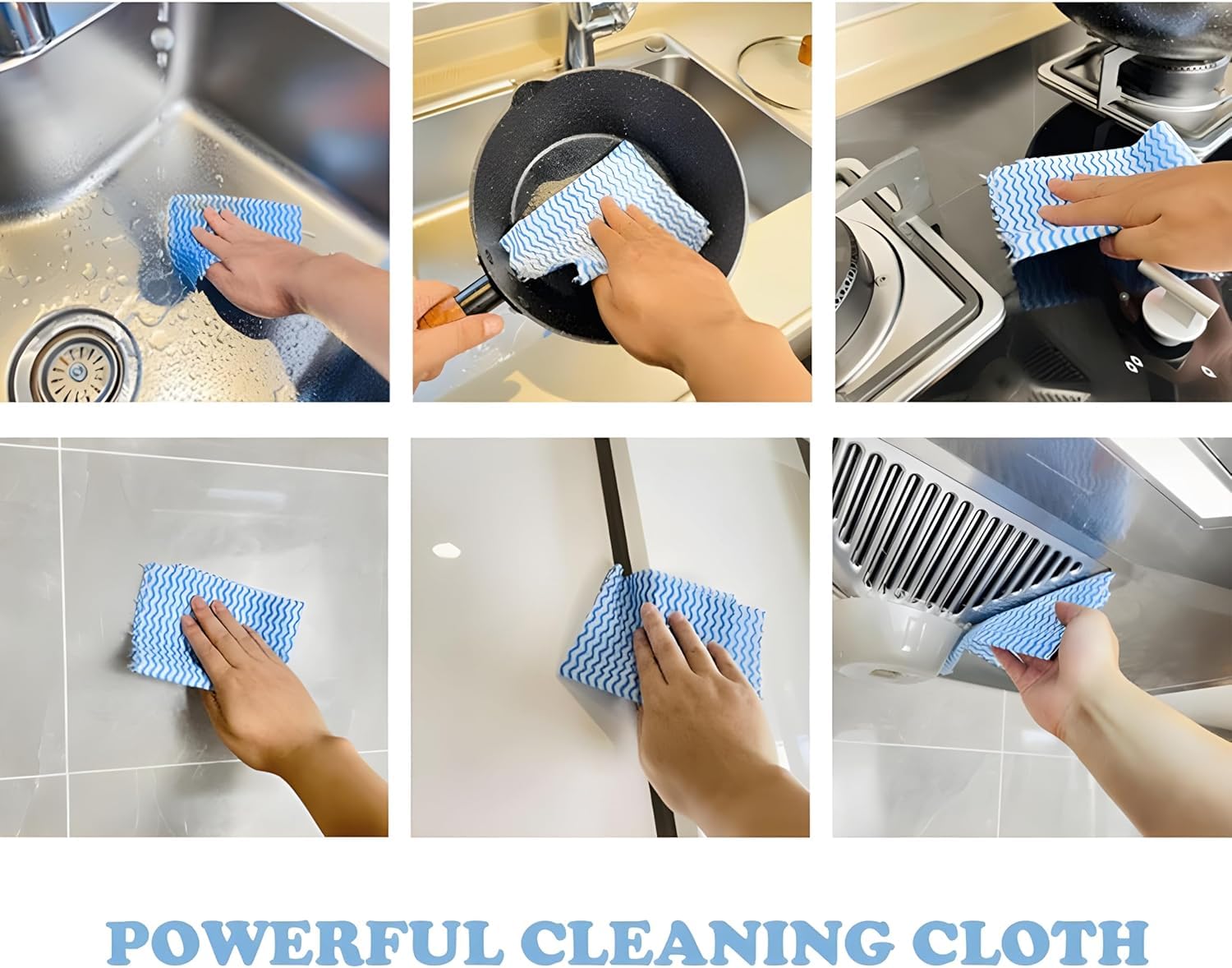 MasteelfCA Roll of 50pcs Disposable Nonstick Wiping Rags House Cleaning Cloth Kitchen Dish Dishcloth (Random Color)