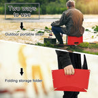 Sturdy & Lite Weight for Train Subway Camping Portable Folding Plastic Paper Stool for Hiking Fishing Opens Easily, Easy to Carry (Pack of 1, Red)