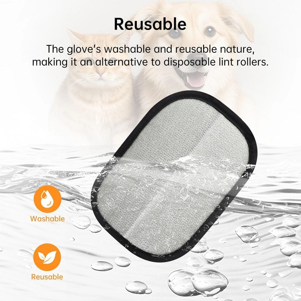 Pet Hair Removal Glove for Cats & Dogs, Five-Finger Electrostatic Pet Hair Gloves, Reusable Pet Hair Remover Tool for Clothing, Couch, Carpet, Car Seat (Pack of 1)