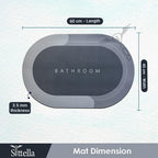 Super Absorbent Floor Mat Soft Carpet Non-Slip Bathing Room Rug Door Mat 40x60cm