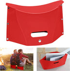 Sturdy & Lite Weight for Train Subway Camping Portable Folding Plastic Paper Stool for Hiking Fishing Opens Easily, Easy to Carry (Pack of 1, Red)