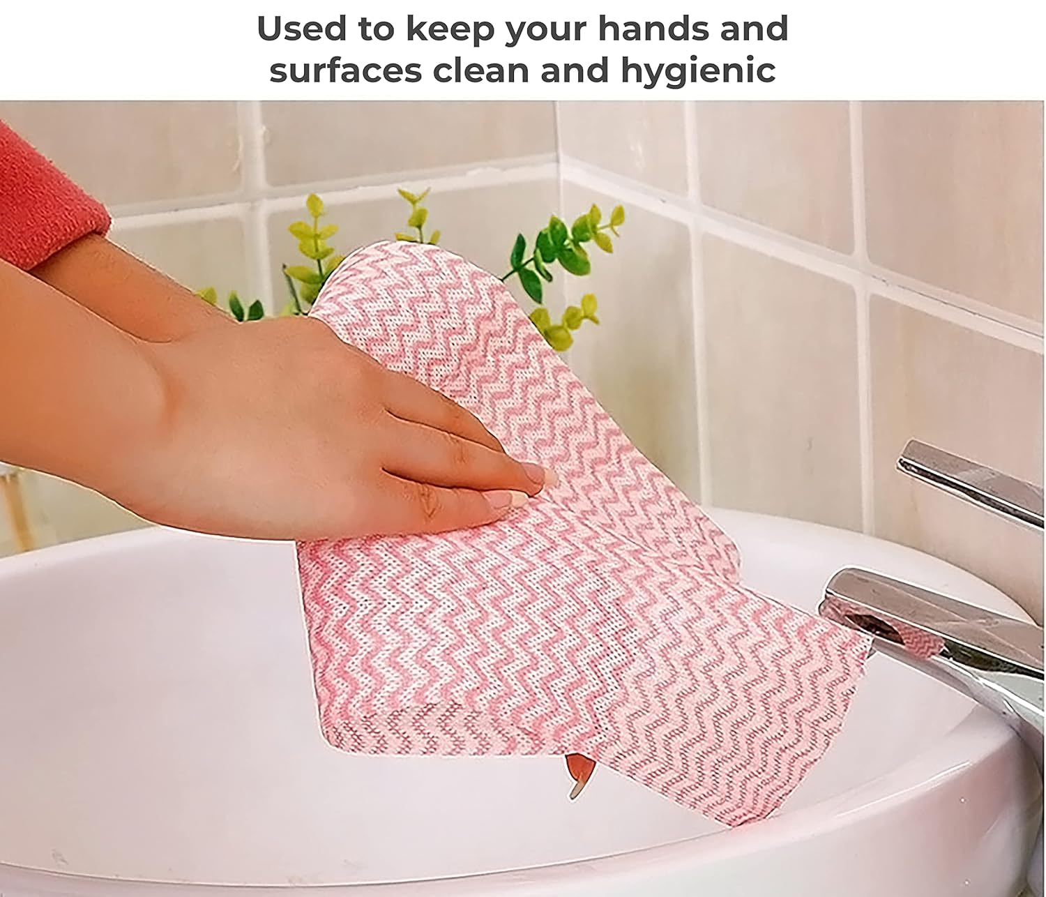 MasteelfCA Roll of 50pcs Disposable Nonstick Wiping Rags House Cleaning Cloth Kitchen Dish Dishcloth (Random Color)