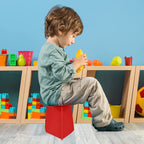 Sturdy & Lite Weight for Train Subway Camping Portable Folding Plastic Paper Stool for Hiking Fishing Opens Easily, Easy to Carry (Pack of 1, Red)
