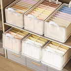 KANUPRIYA PVC Transparent Clothes Organizer Storage BoxSteel Frame Wardrobe OrganizerFoldable Clothes StorageTransparent Clothes Storage Box (26L PVC WHITE) Pack Of 1