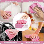 20PCS Disposable Microfiber Cleaning Cloths – Soft, Reusable Kitchen Towels in Tissue-Box Dispenser | Multi-Purpose Absorbent Rags for Household, Dishes, Hands & Surfaces
