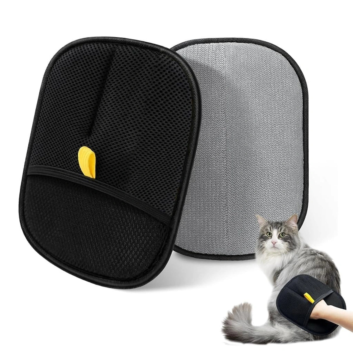 Pet Hair Removal Glove for Cats & Dogs, Five-Finger Electrostatic Pet Hair Gloves, Reusable Pet Hair Remover Tool for Clothing, Couch, Carpet, Car Seat (Pack of 1)