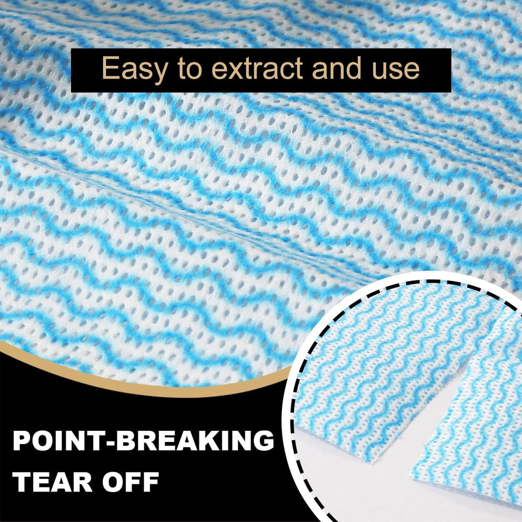 MasteelfCA Roll of 50pcs Disposable Nonstick Wiping Rags House Cleaning Cloth Kitchen Dish Dishcloth (Random Color)