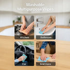 MasteelfCA Roll of 50pcs Disposable Nonstick Wiping Rags House Cleaning Cloth Kitchen Dish Dishcloth (Random Color)
